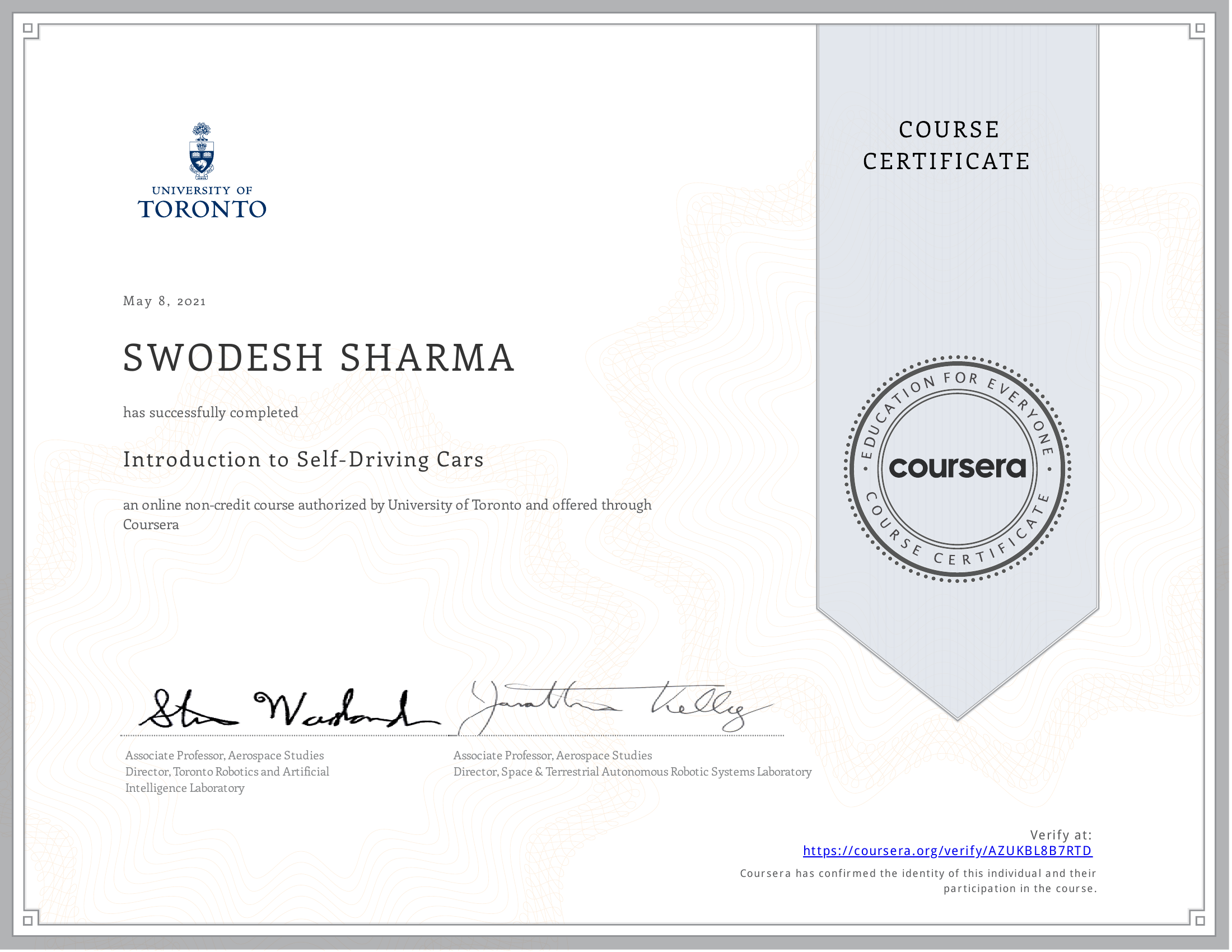 Introduction to Self-Driving Cars